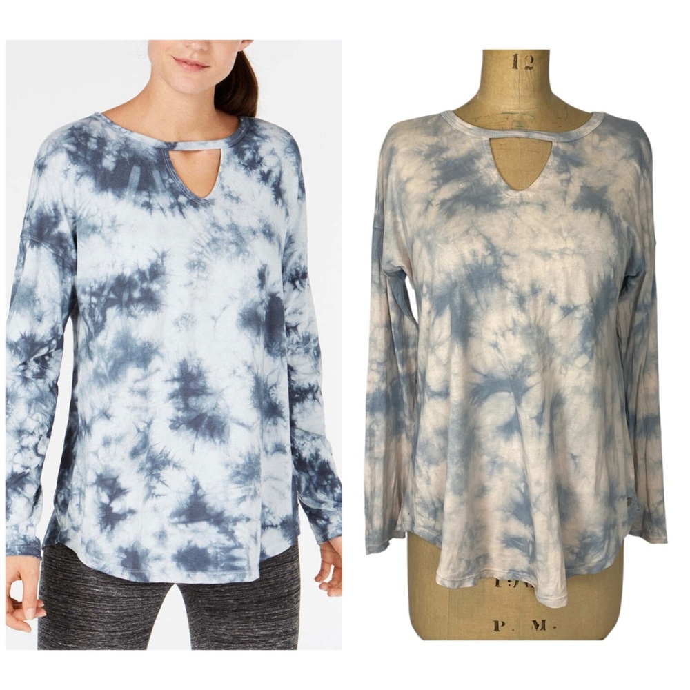 3/$30 Calvin Klein Performance Tie-Dye Long Sleeve Top Size S